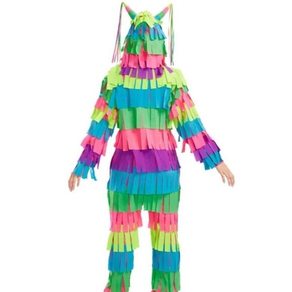 Tipsy Elves XS Pinata Full Zip Jumpsuit Halloween Party Fiesta Costume Hood NWT - Picture 4 of 5